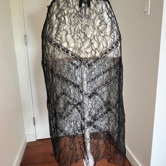 Chanel Cruise handmade lace and sequin sheer skirt Size 38 US 4/6/S - Picture 8 of 16